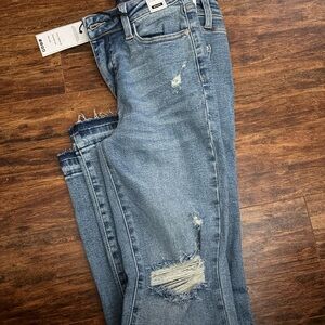 Judy Blue Medium Blue Distressed Boot Cut (slightly flared) Mid-rise Jeans